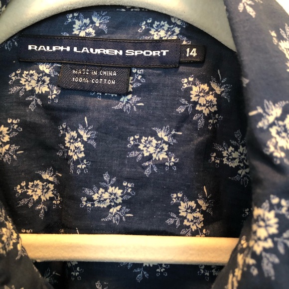 Ralph Lauren Sport snap button shirt size 14 - Picture 3 of 4